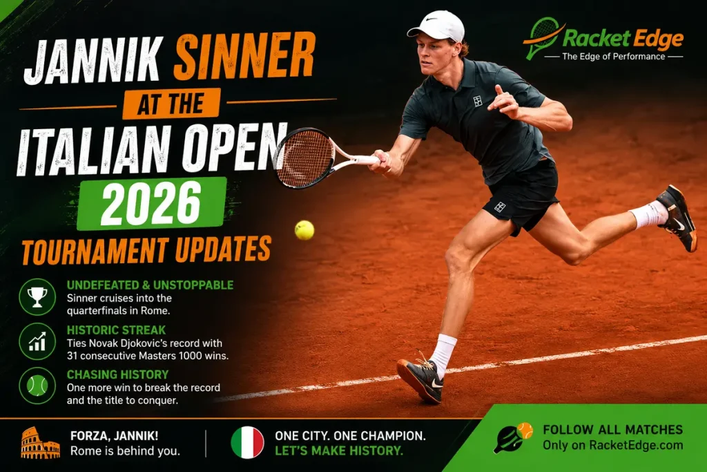 Jannik Sinner at the Italian Open 2026: Tournament Updates Sinner's Historic Winning Streak